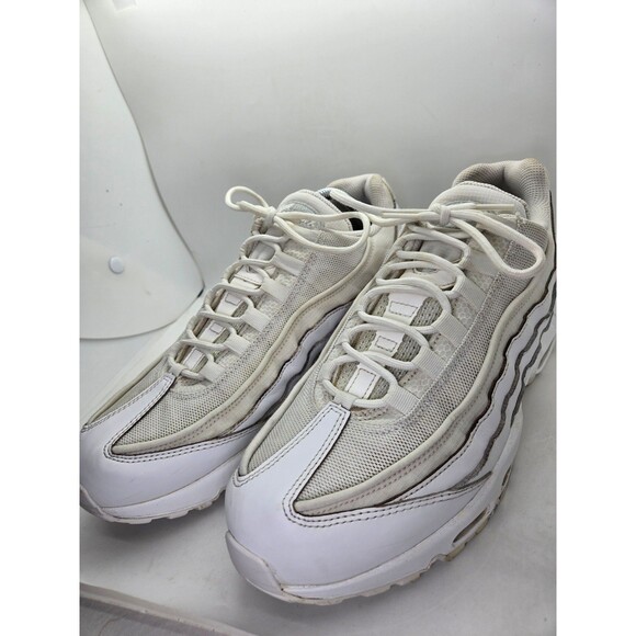Nike Air Max 95 Essential Shoes Mens 11.5 Triple White Athletic Running Sneakers main image 7